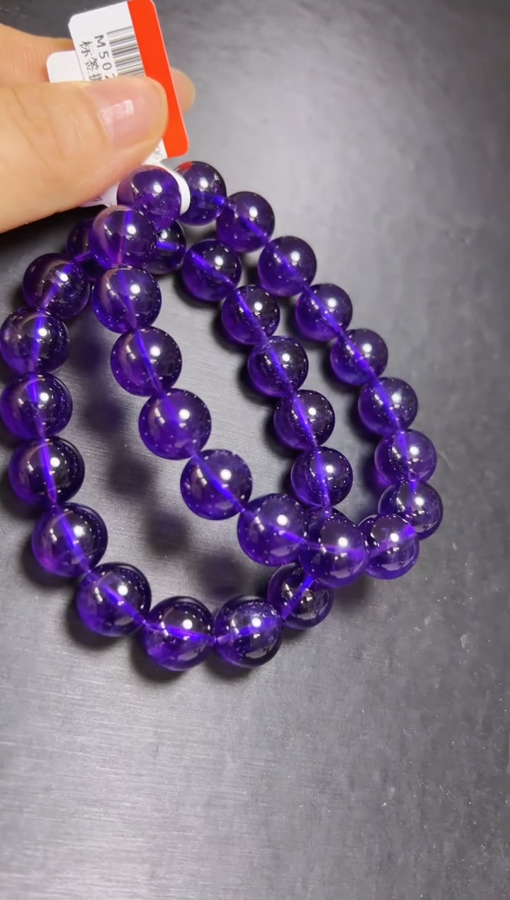 水晶手串未镶嵌紫水晶手串12m+ 多样性发一 M50242X