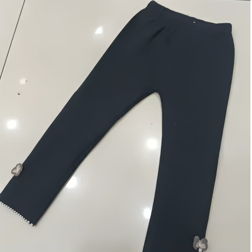 裤子运动针织时尚休闲百搭女孩黑色保暖