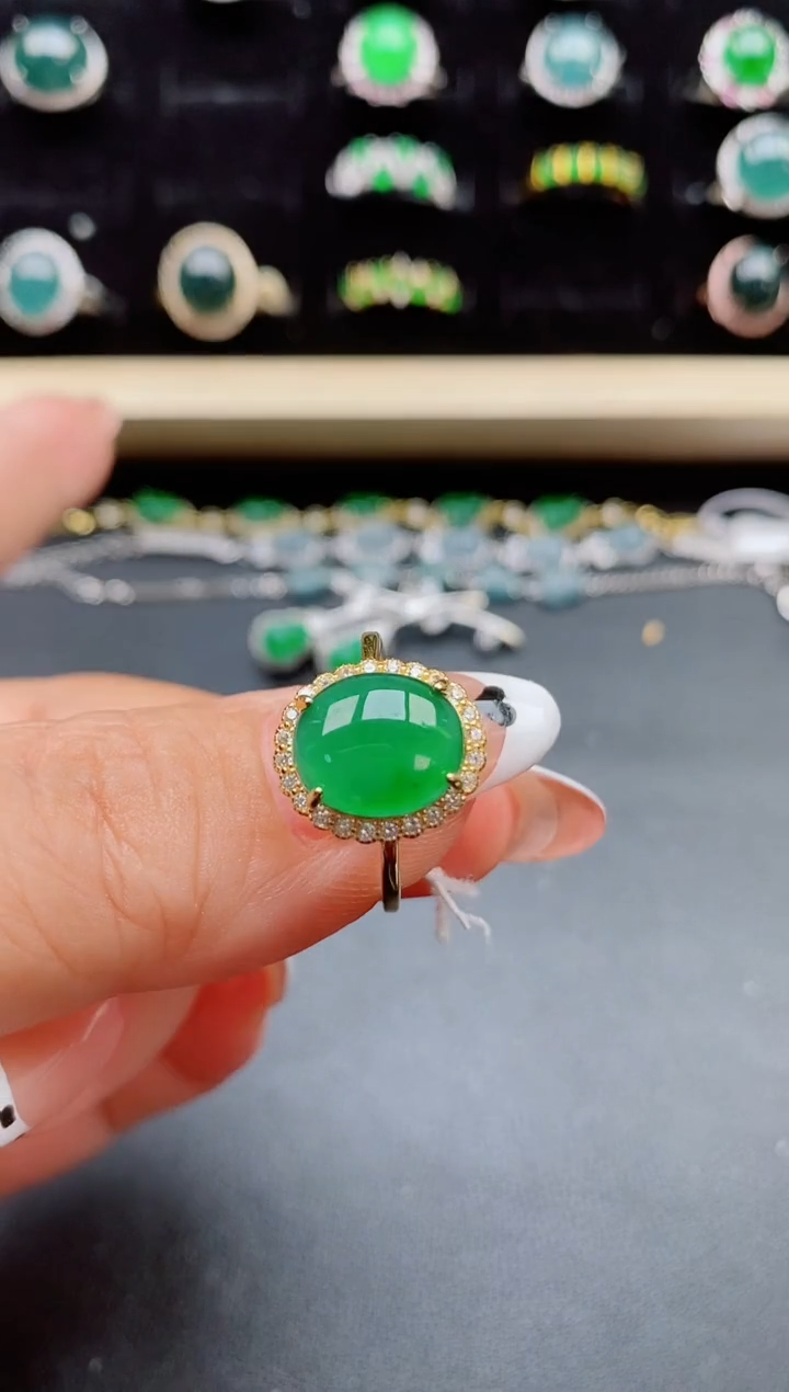 【闪购商品】翡翠戒指银S925镶嵌321321