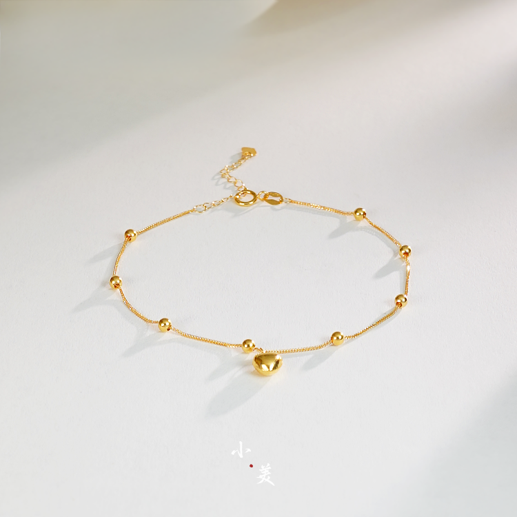 18K金爱心满天星肖邦链手链 G90155