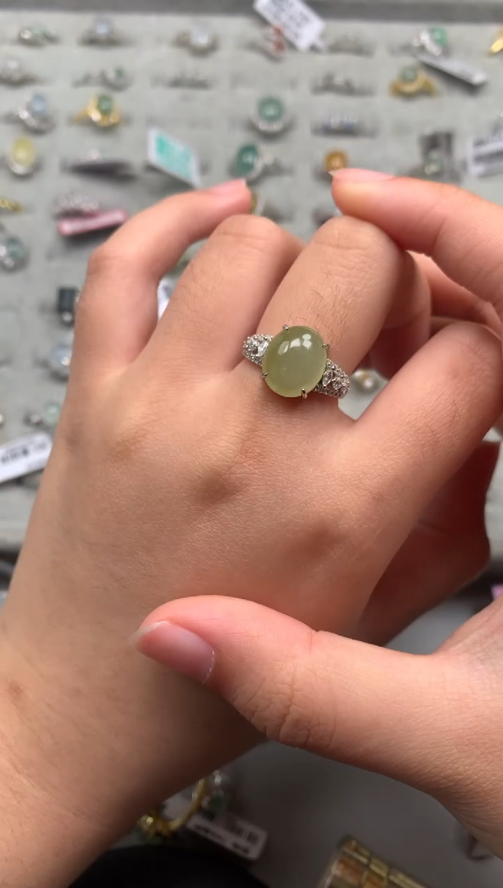 银S925镶嵌戒指翡翠20