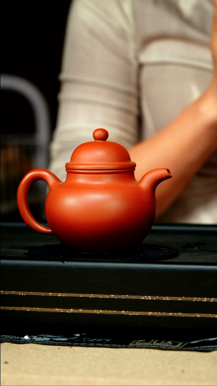 茶壶紫砂小红泥掇球壶200cc
