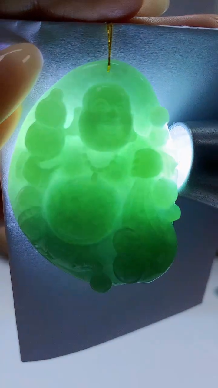 【闪购商品】定制翡翠未镶嵌4868DD-毛货挂件