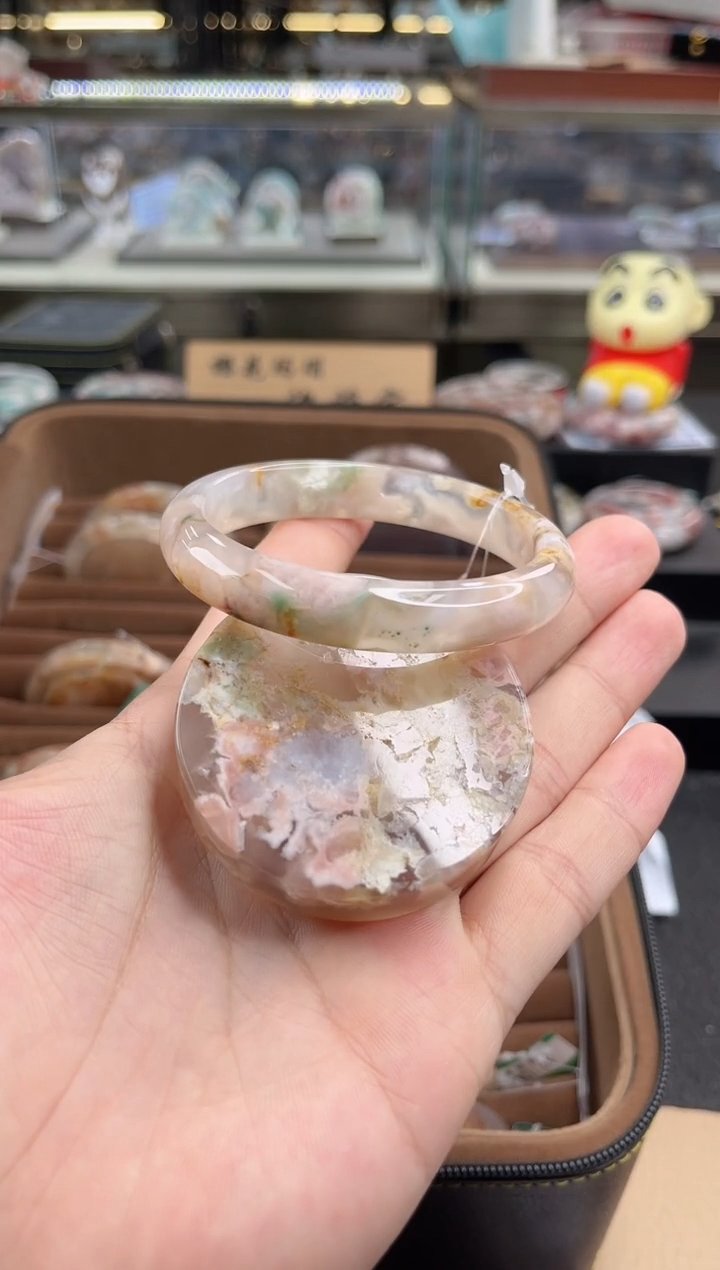 未镶嵌手镯石英质玉60圈口（赠品镯心）6886225