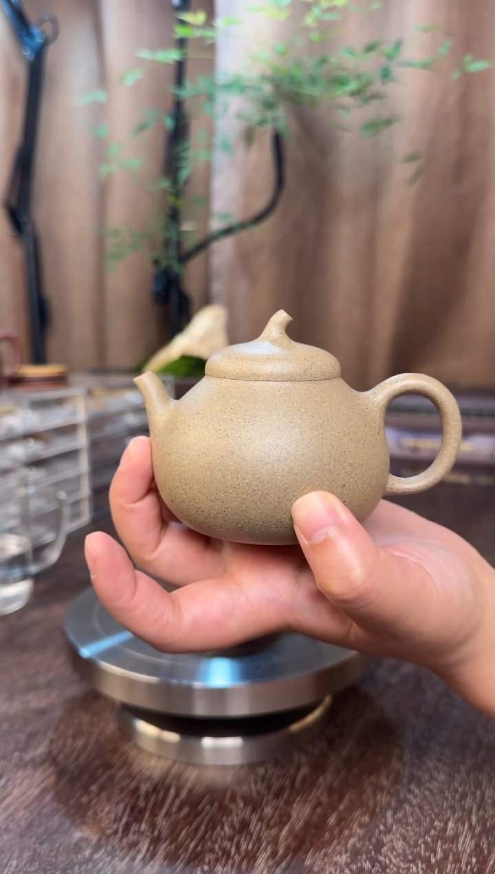 王**跑茄瓜壶-半手工制作（宝山降坡泥-30目）容量：190CC“气窑烧”