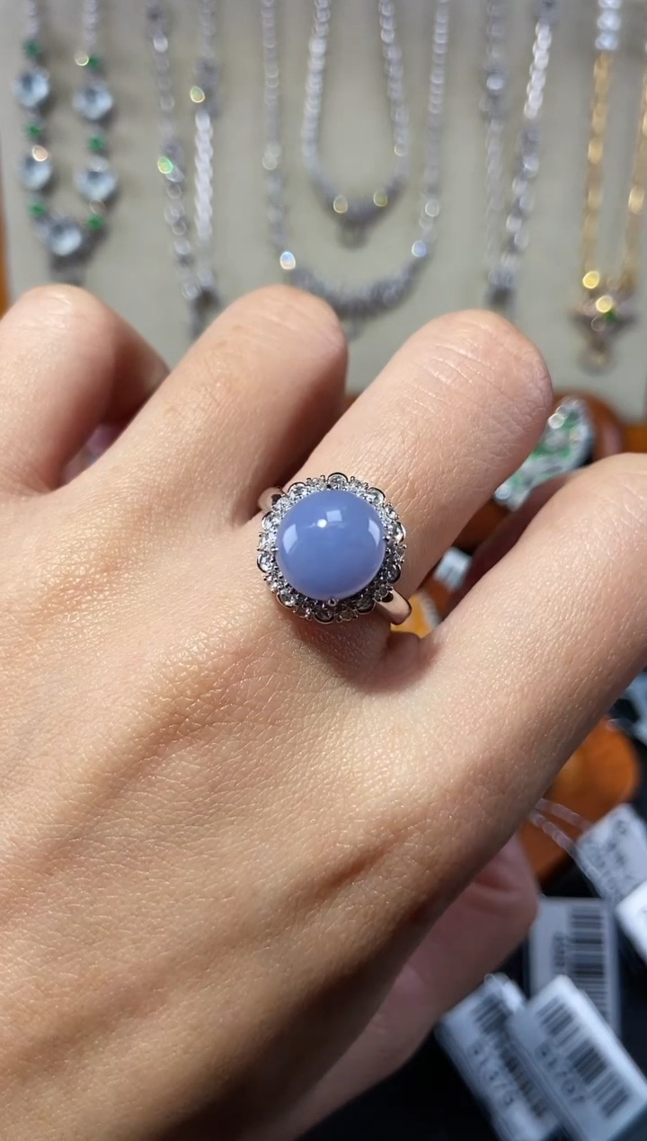 【闪购商品】翡翠戒指18K金镶嵌戒指