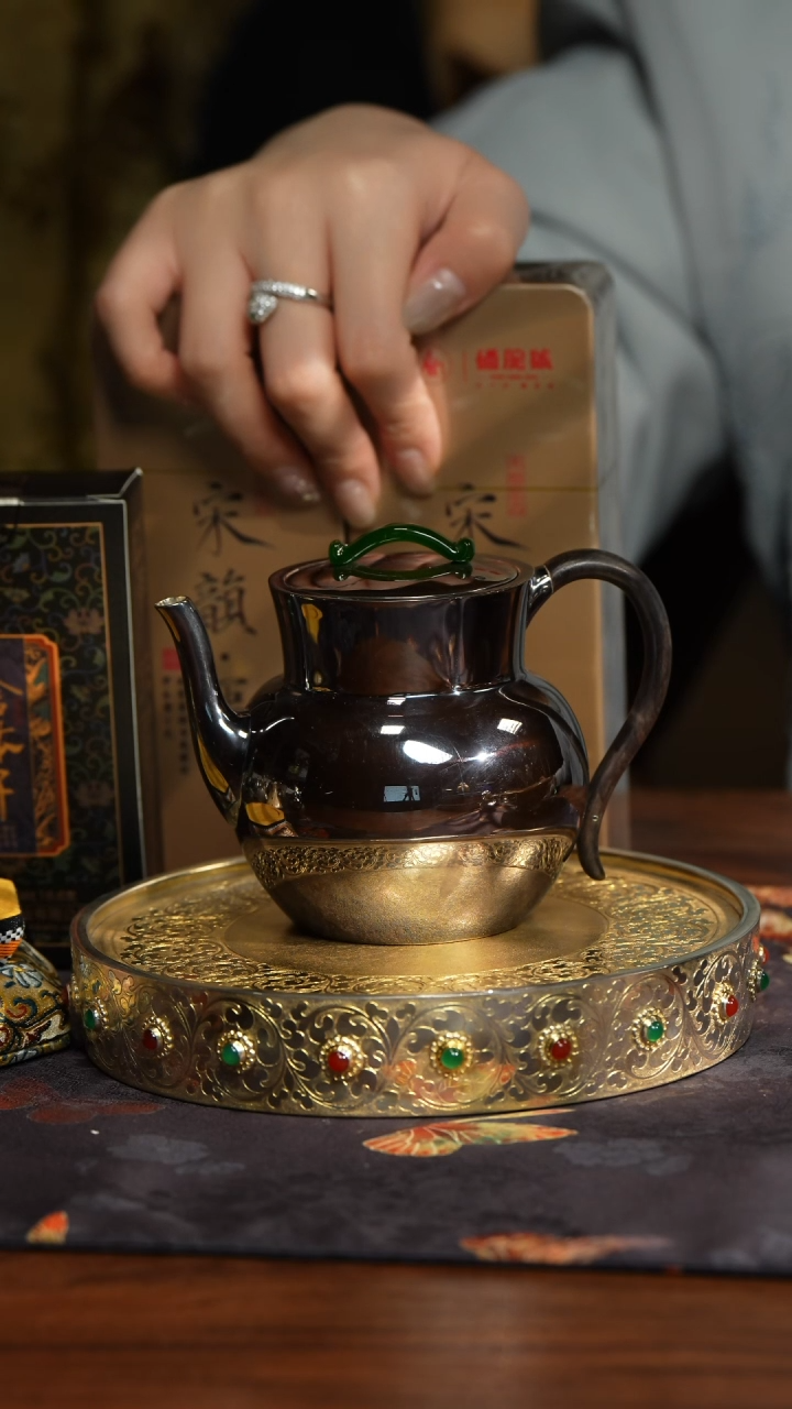 【闪购商品】D呆坐银壶白茶专用宋韵留香壶+两泡银针