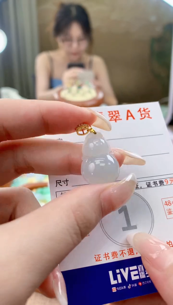 翡翠未镶嵌颈饰天然A货翡翠挂件