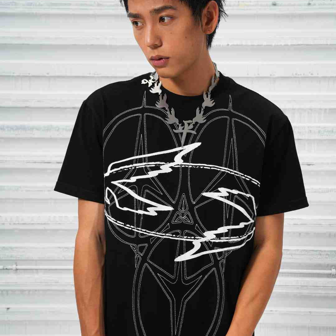 Vinkid（云梯）平和奔驰标短袖 和平鸽T潮流嘻哈国潮个性百搭夏季