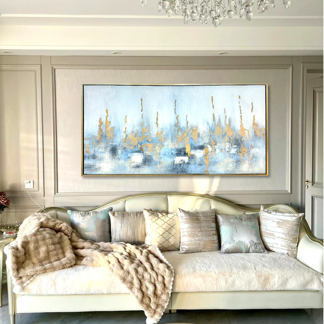 遇听《流金岁月》美式法式纯手绘油画【不包安装】【所有尺寸都属定制】