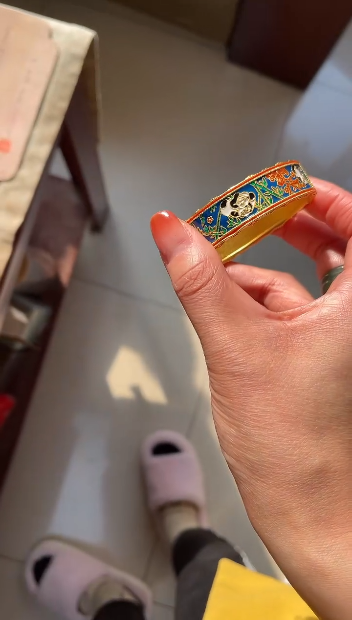 【闪购商品】熊猫珐琅景泰蓝手镯