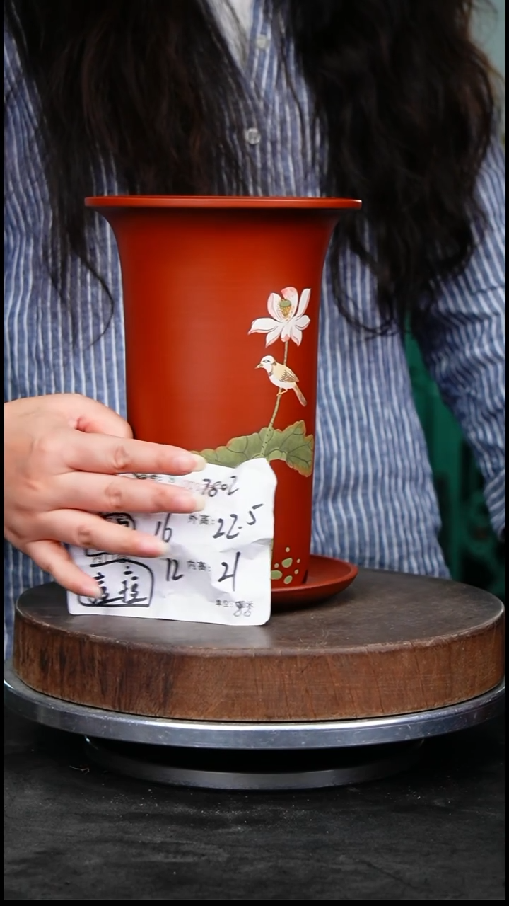 紫砂花盆7802++s收缩 紫砂花盆
