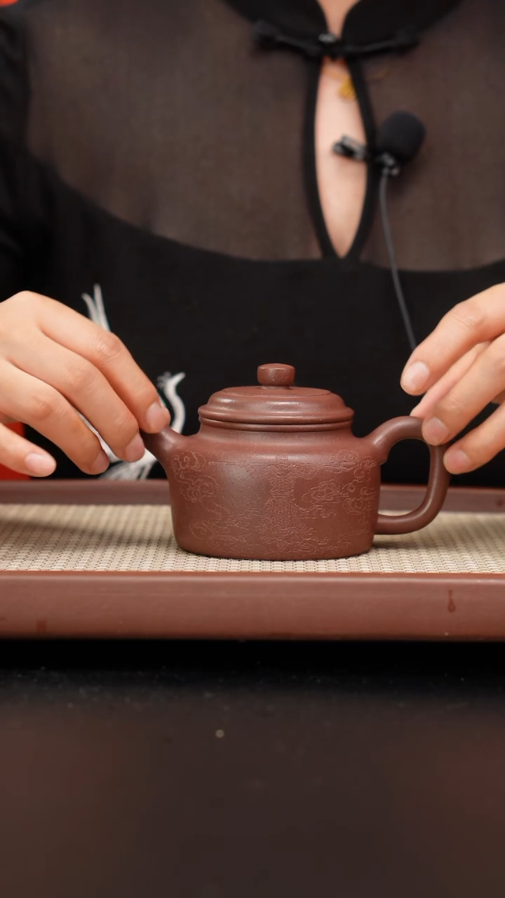【闪购商品】紫砂茶壶全手工底曹清德钟刻绘