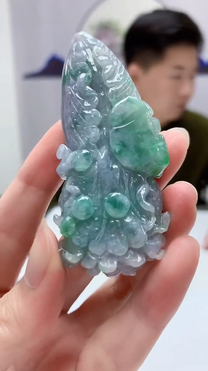 【闪购商品】定制翡翠未镶嵌4917zm-毛货挂件白菜82