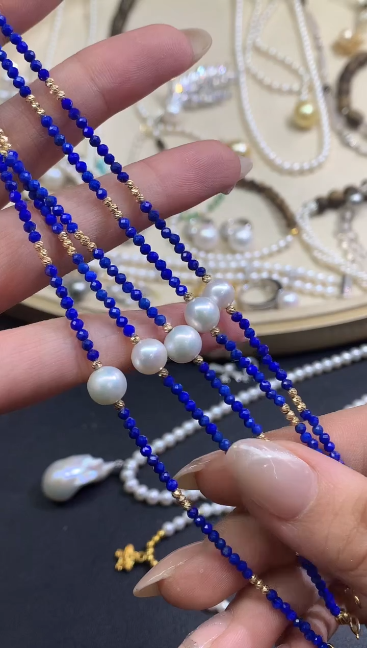 18K金镶嵌手链淡水珍珠A345|多样性发货一件399