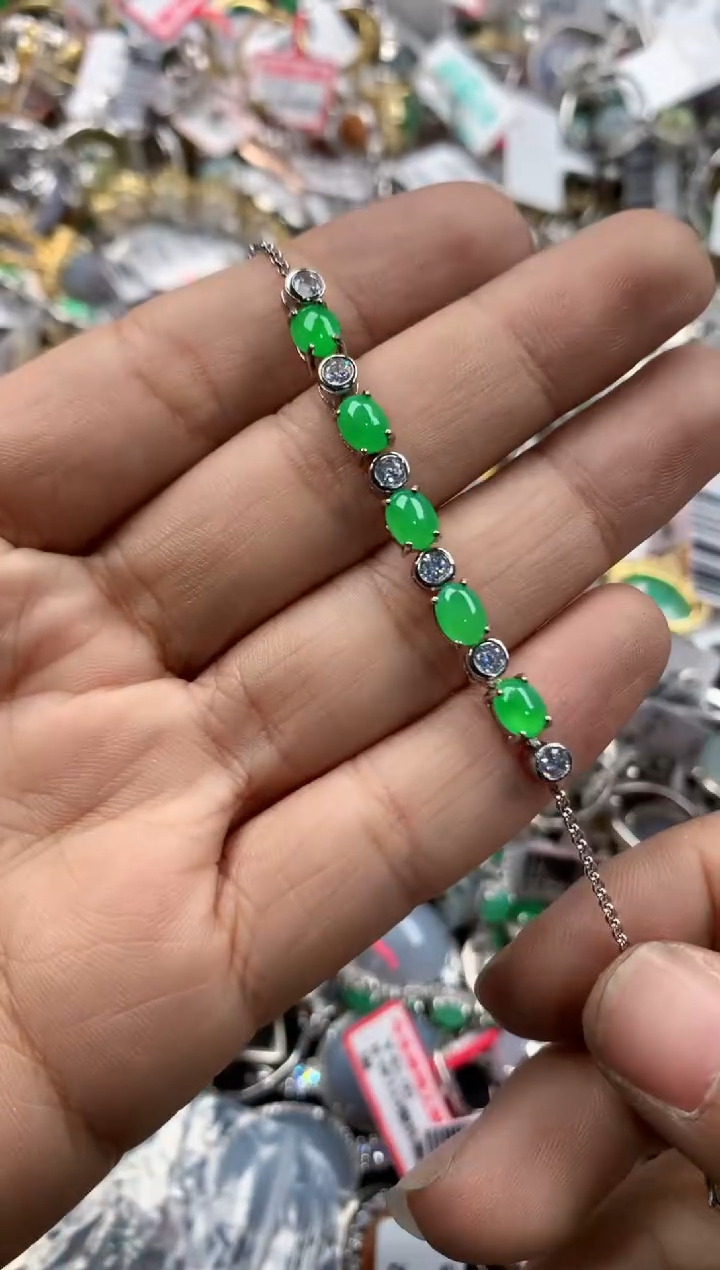 银S925镶嵌戒指翡翠17             4