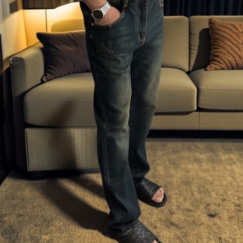 【铭奢】秋冬男士直筒复古蓝牛仔裤、柔软舒适、挺阔有型，高弹百搭！