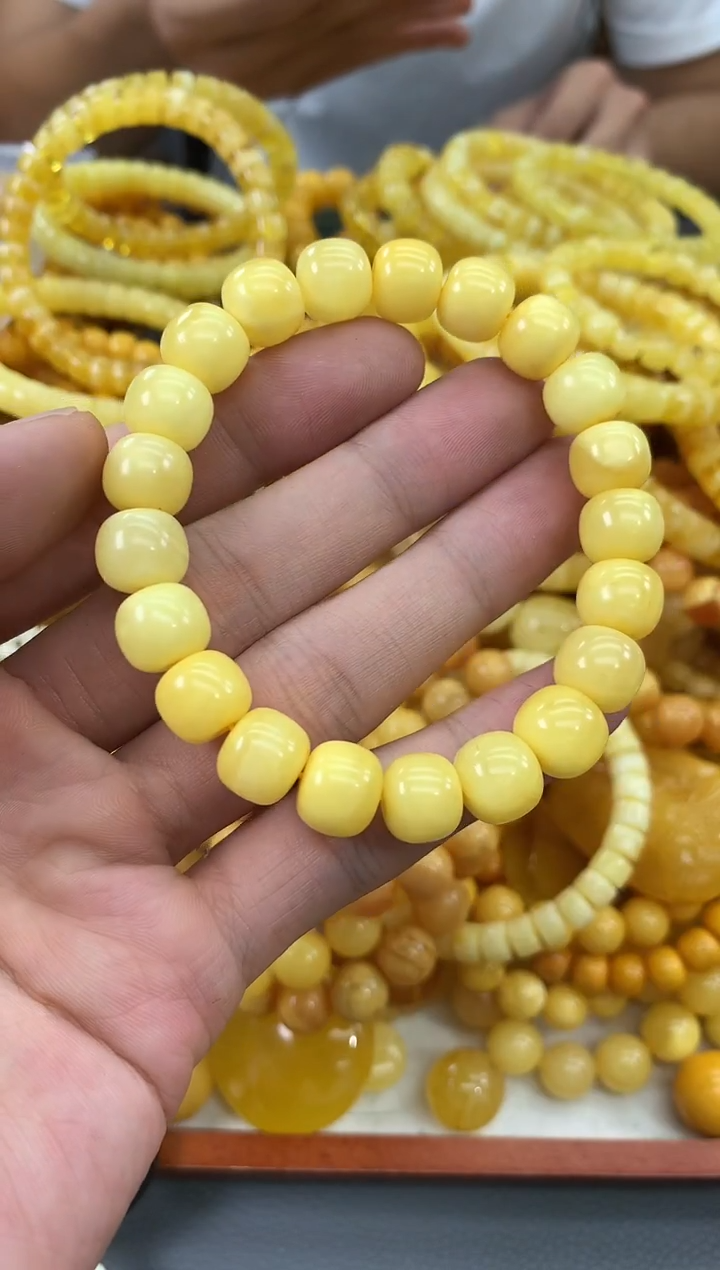 未镶嵌蜜蜡裸石手串