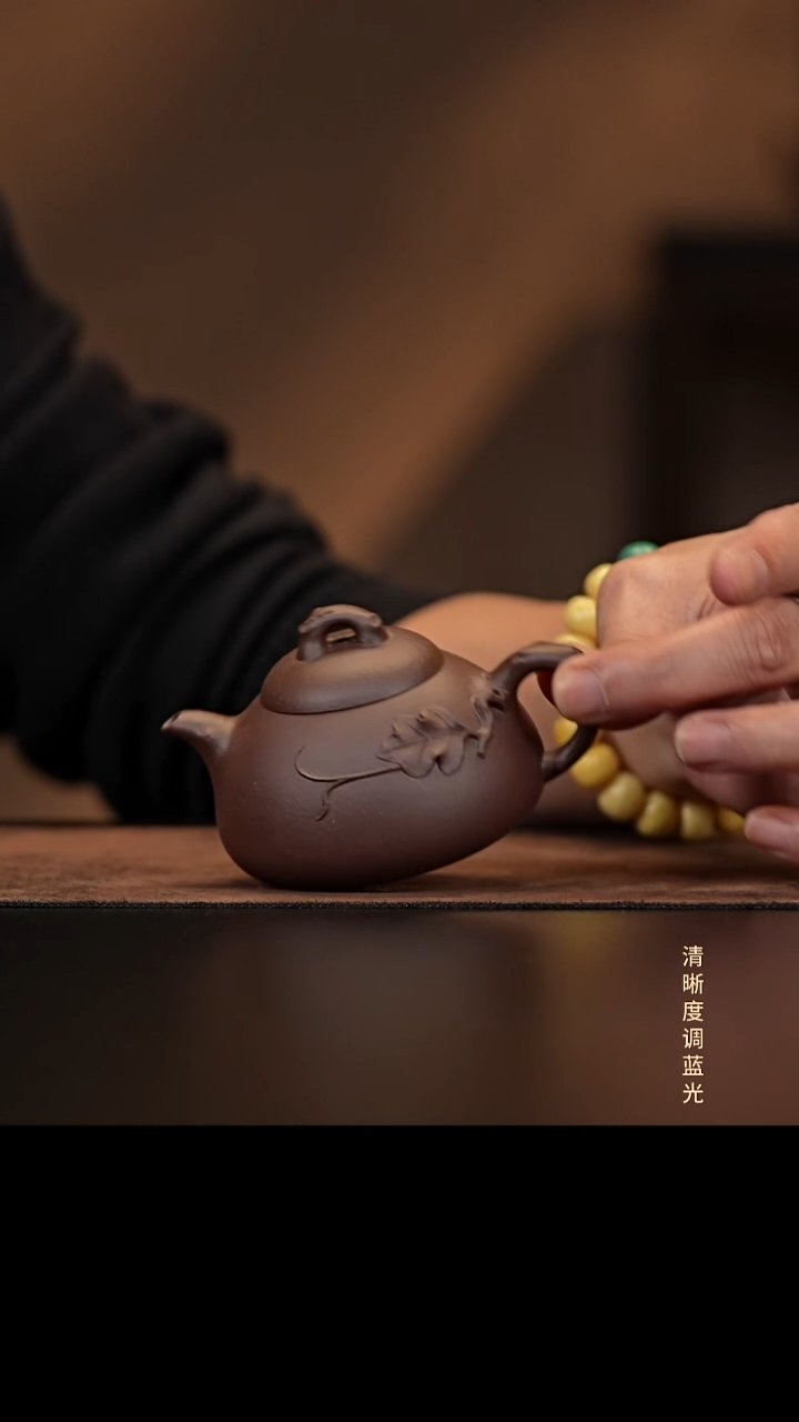 允禾斋 紫砂壶  冬心 贴叶