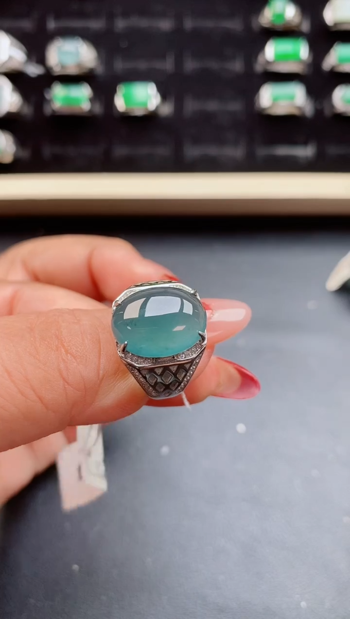 【闪购商品】翡翠戒指银S925镶嵌05805005