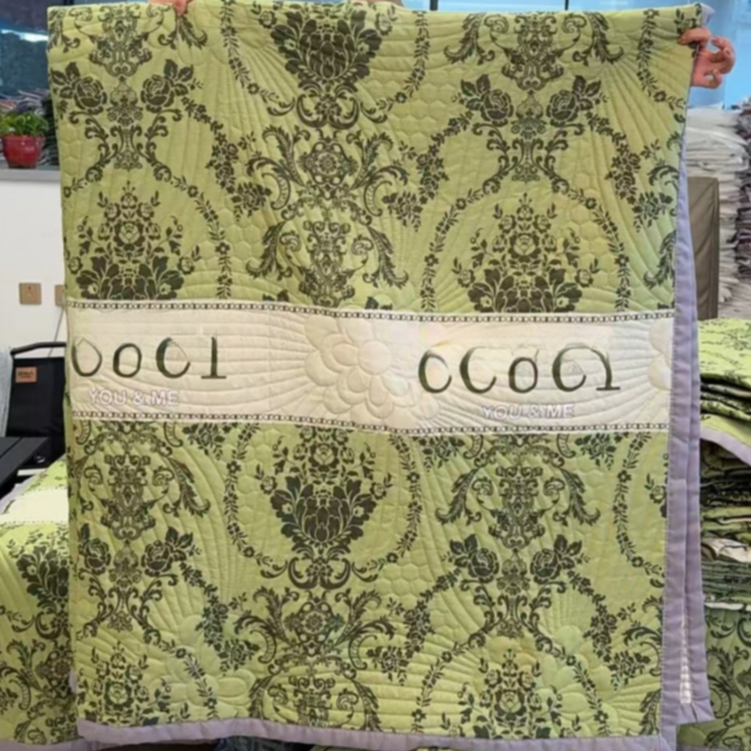 潮流款欧姐家秋冬加厚绿色酷奇床盖a