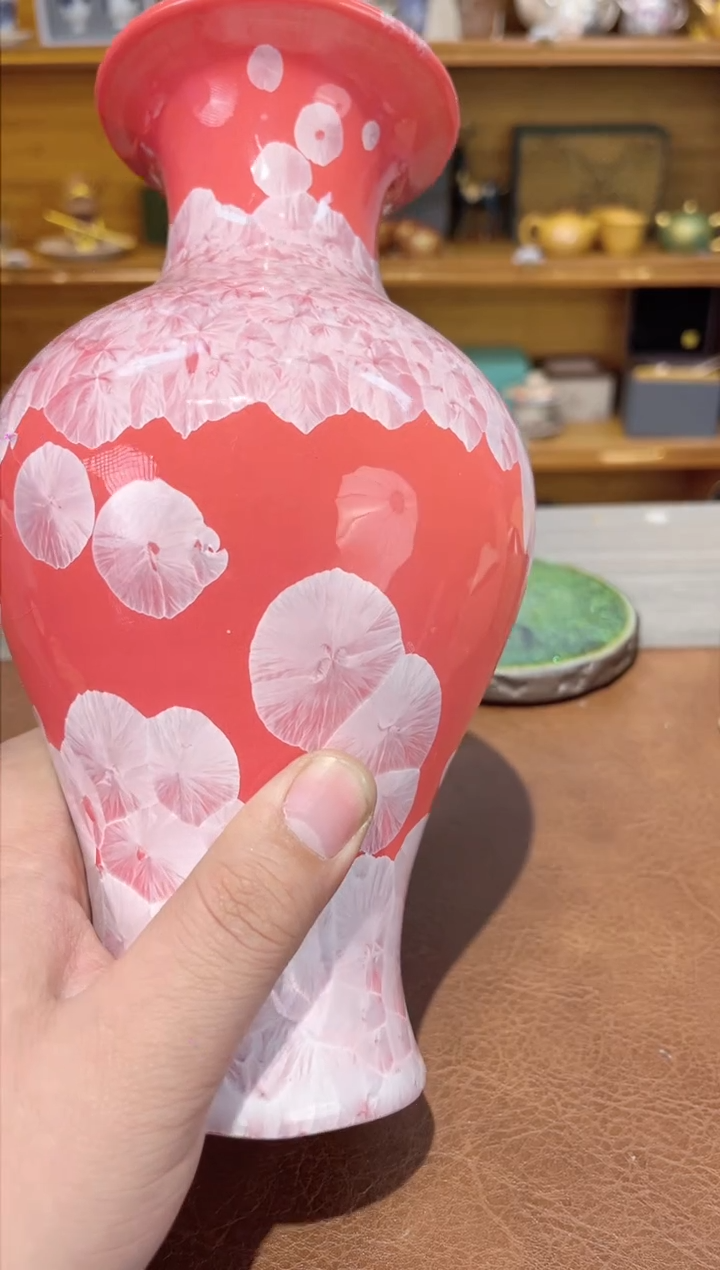 【闪购商品】粉色结晶花瓶茶具茶具