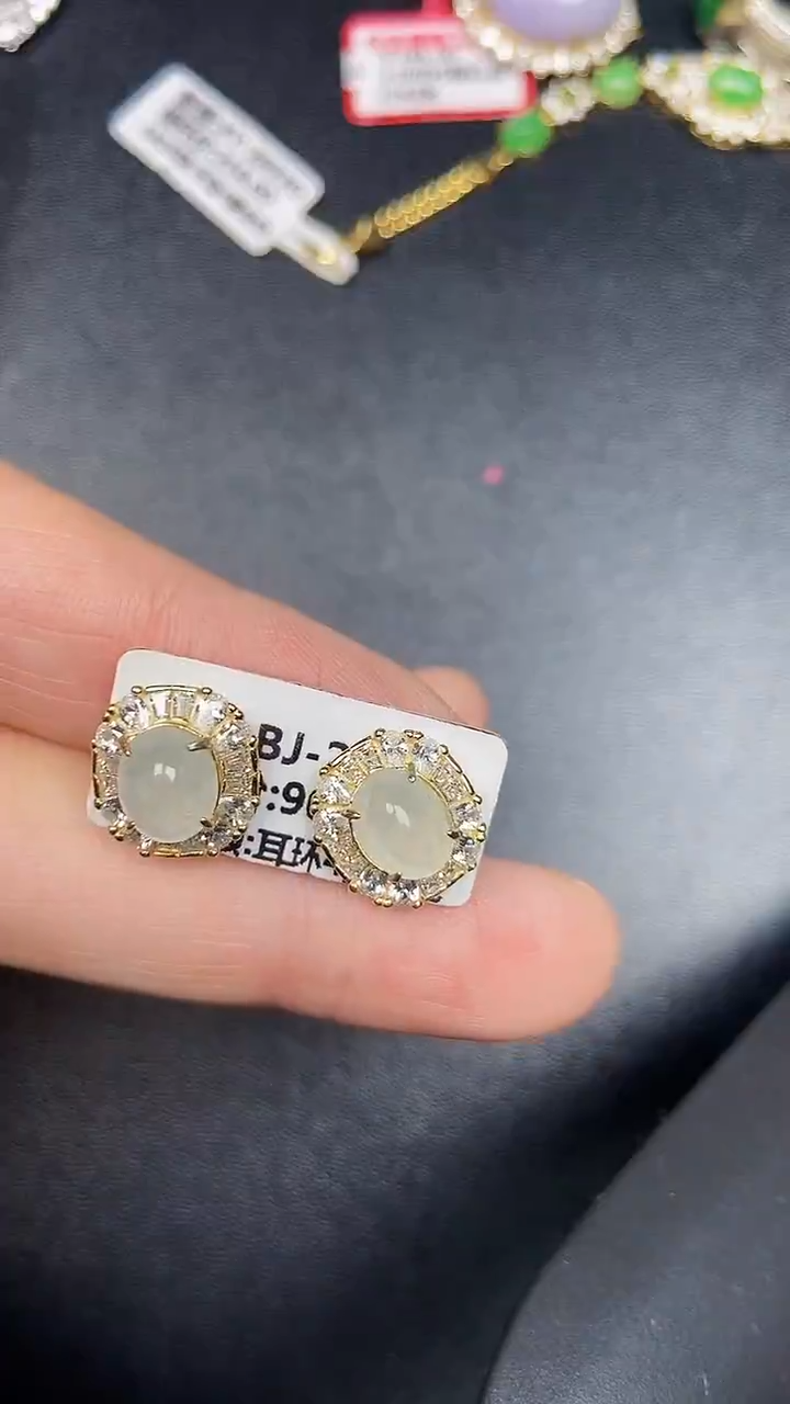 银S925镶嵌戒指翡翠8000