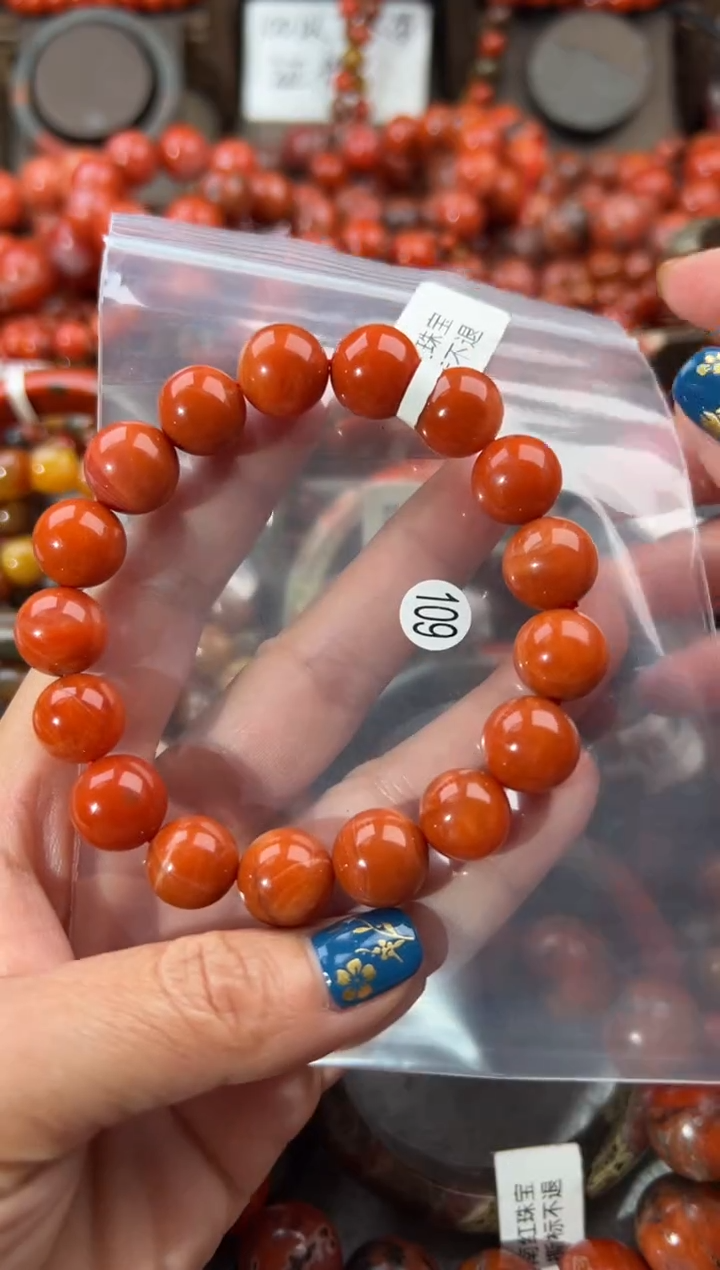 未镶嵌手串南红玛瑙12+