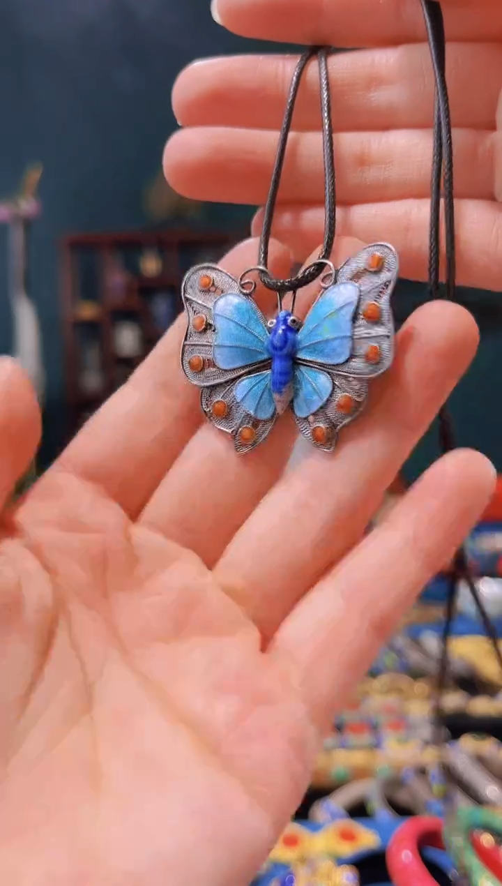 【闪购商品】非遗花丝镶嵌蝴蝶胸针