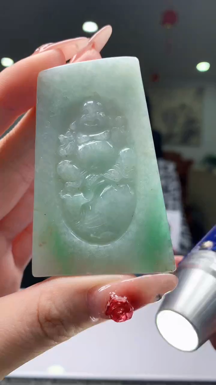 【闪购商品】定制翡翠未镶嵌1061ry-毛货挂件14