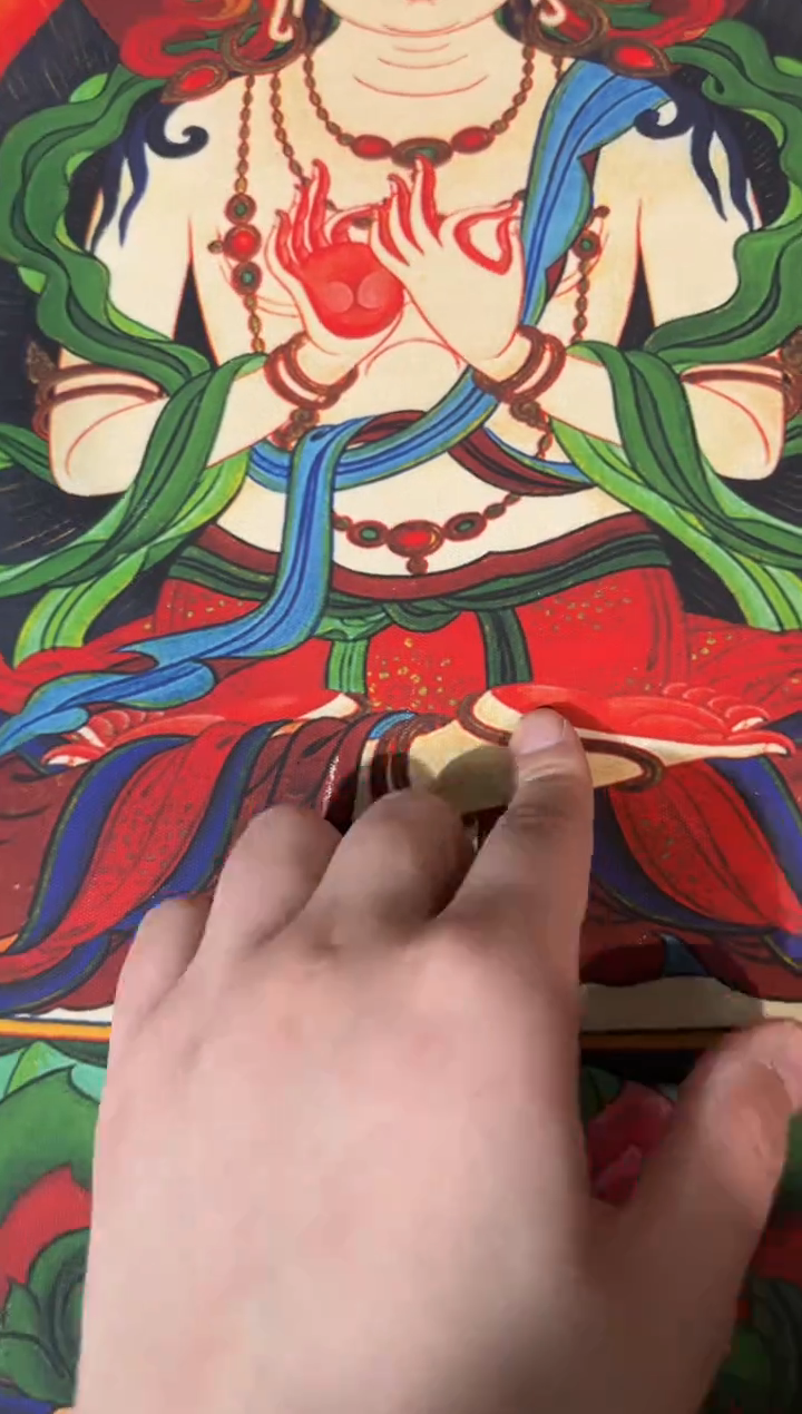 卷轴画龙妹的唐卡tk16