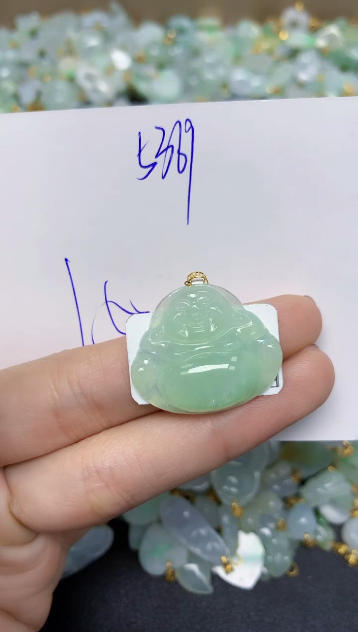 【闪购商品】翡翠颈饰18K金镶嵌 天然翡翠A货