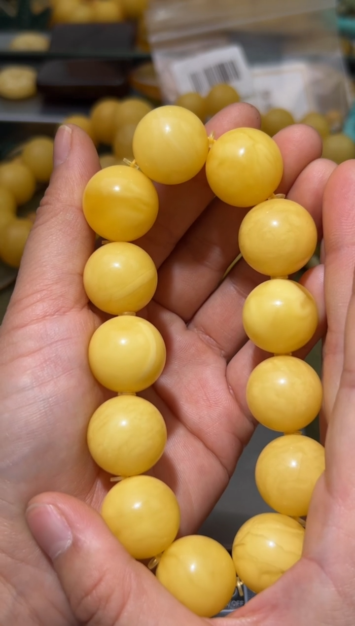 裸石琥珀未镶嵌肇***会琥珀蜜蜡手串