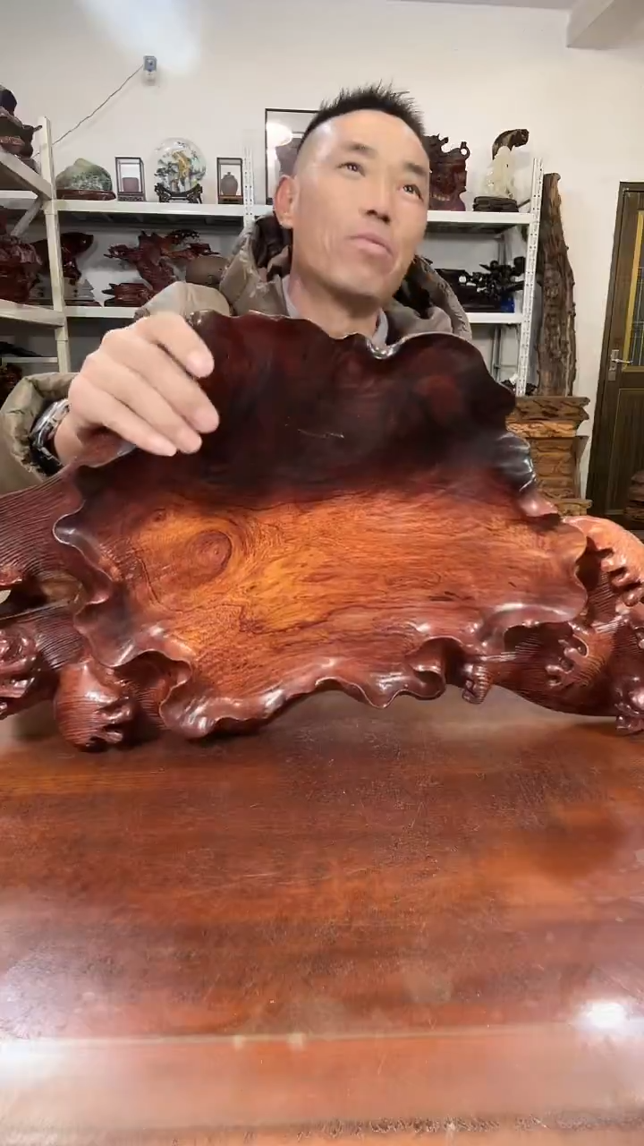 木浪**哥红木随形创意底座yyds