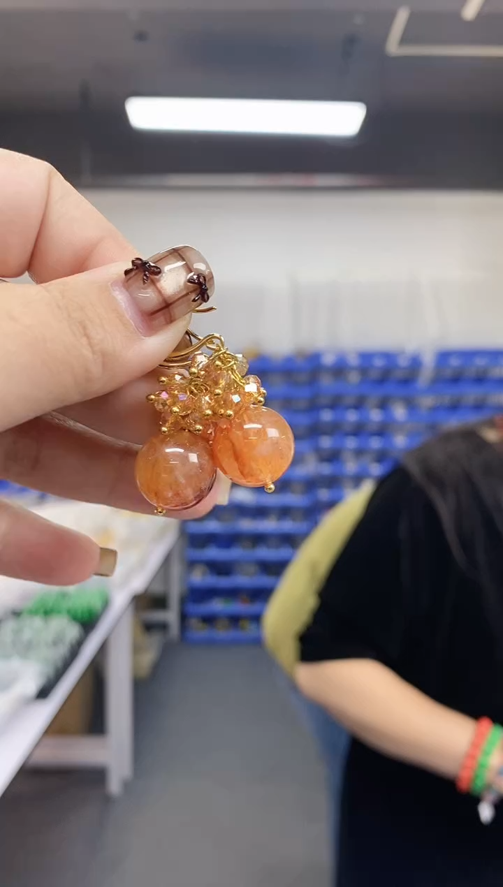 【闪购商品】水晶耳饰未镶嵌多样性发其一颜色微差