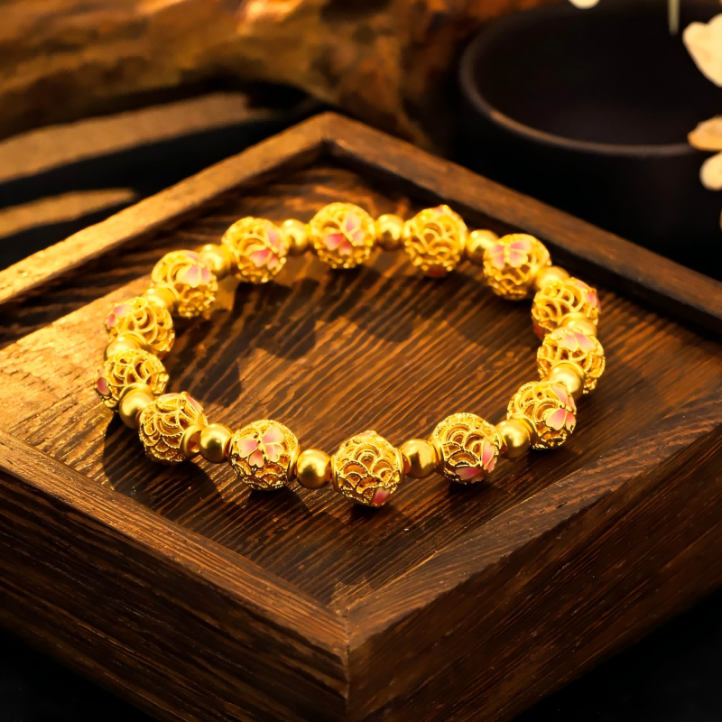 花丝蝴蝶手串圆珠手链气质百搭ZD0637