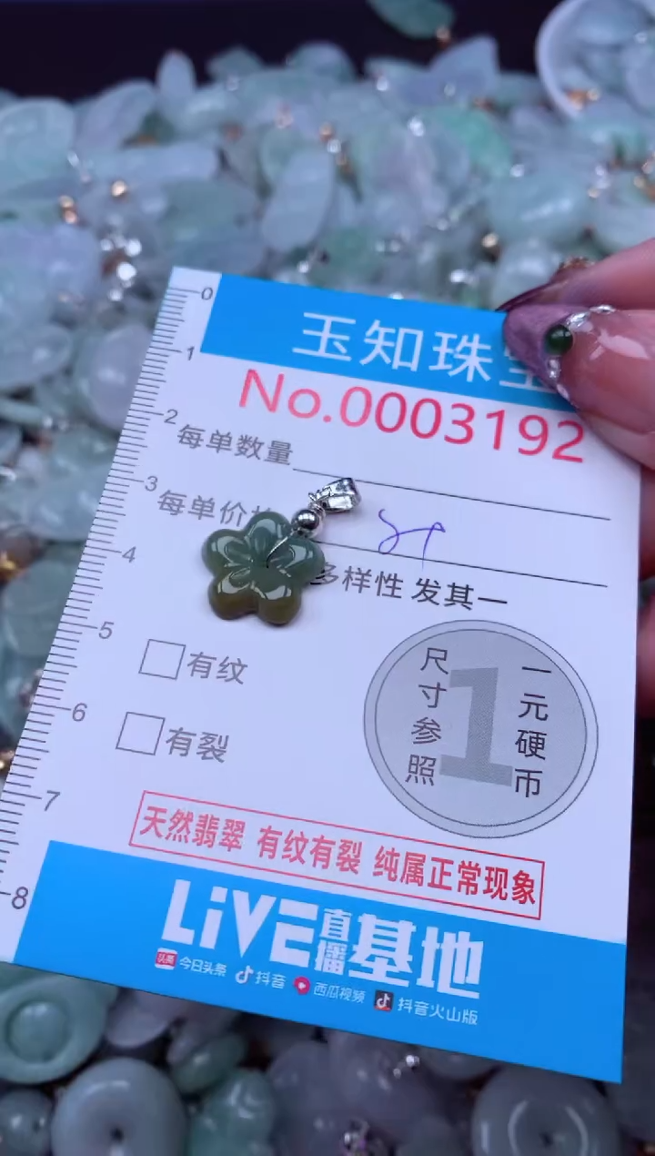 吊坠(不含链)未镶嵌翡翠3192