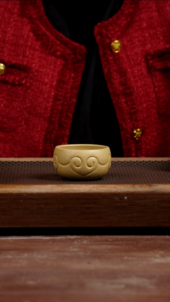 茶壶紫砂梨皮绿如意杯80CC