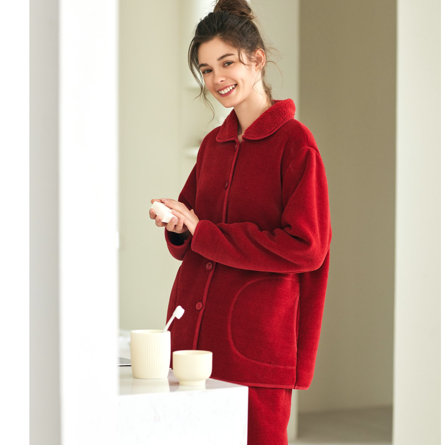 冬款新款复合绒保暖绒超舒服睡衣