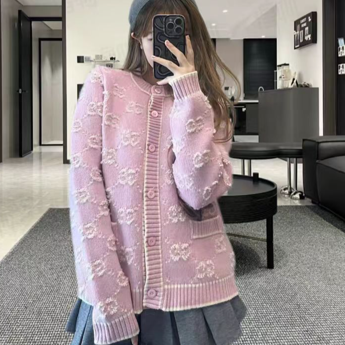 2025秋冬新款立体满印针织开衫L6005