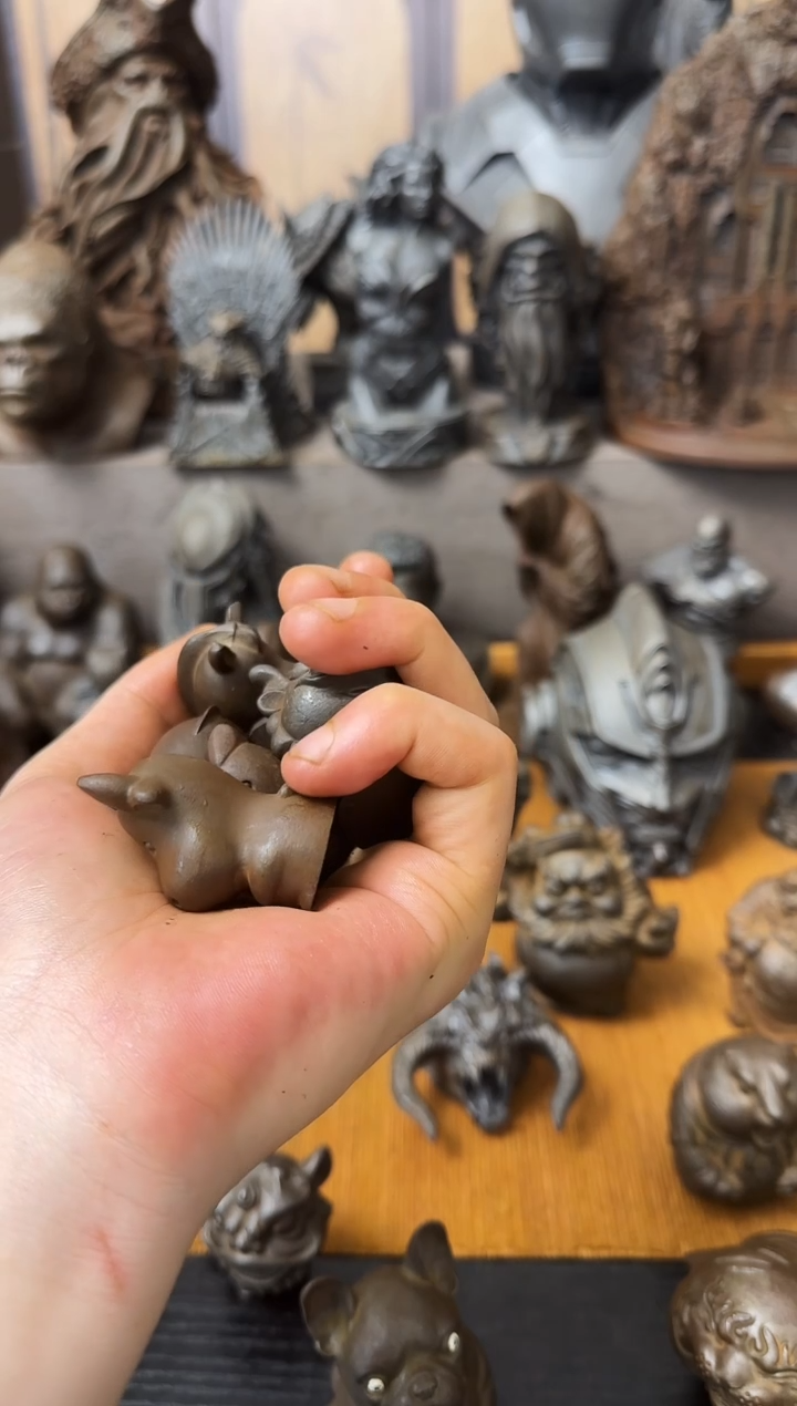 铁Y*F实心铁艺摆件~~十二生肖一套（锈色）