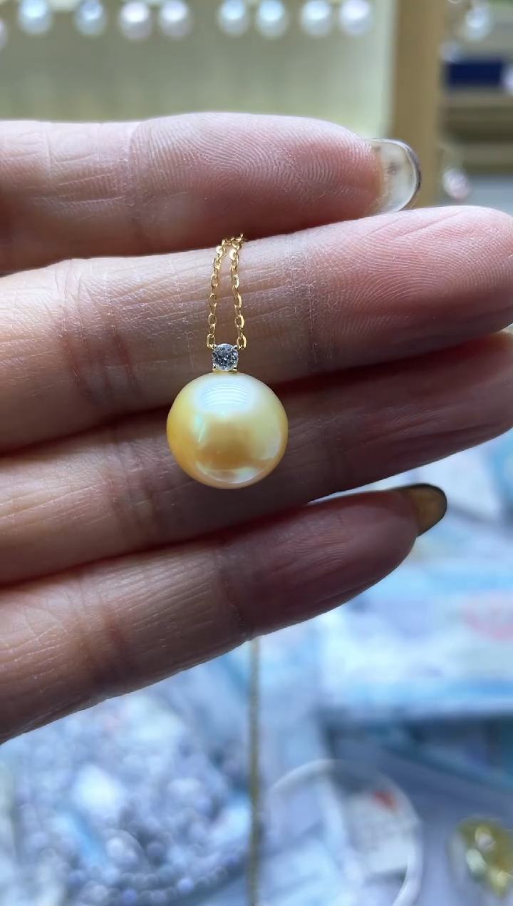 【闪购商品】海水珍珠颈饰18K金镶嵌12