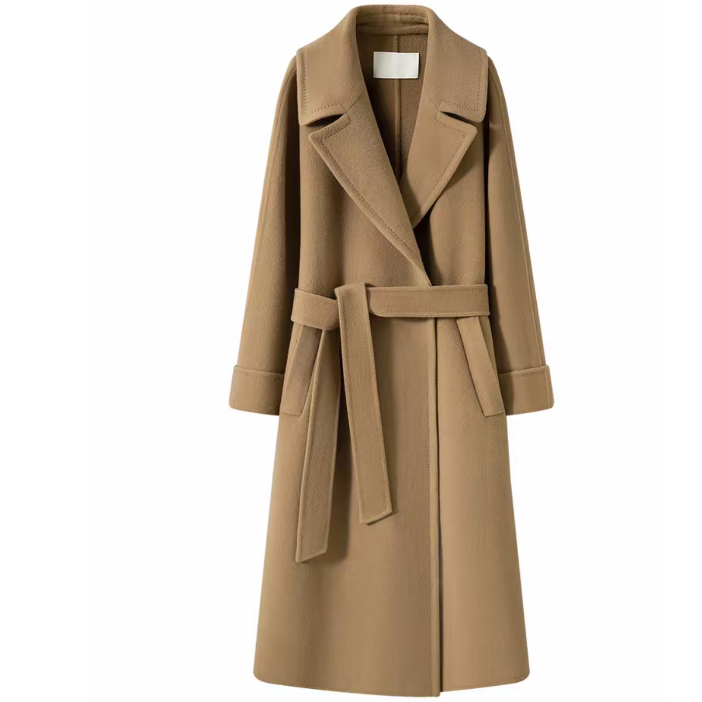 明星同款【伯克利冬】100%绵羊毛轻奢翻领设计师双面呢羊毛大衣