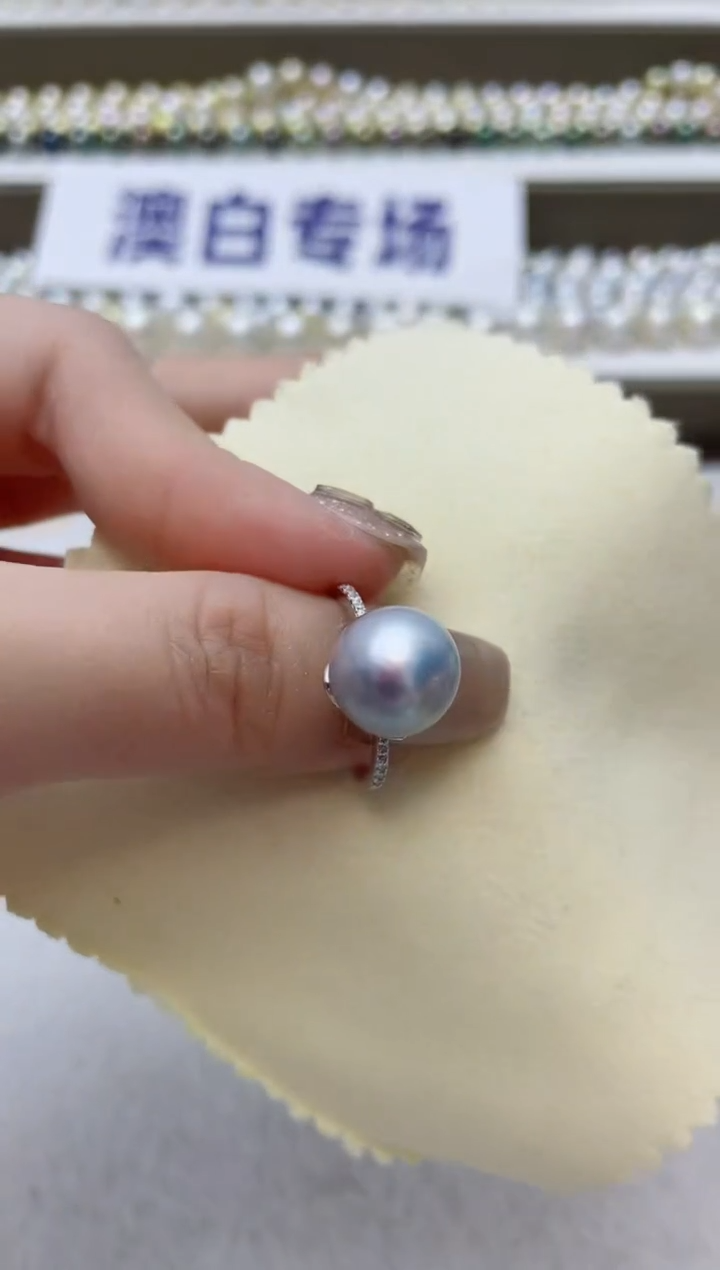 【闪购商品】海水珍珠戒指银S925镶嵌A12