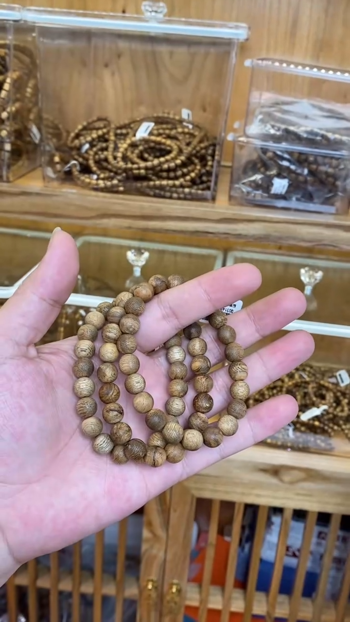 沉香手串 文莱圆珠单圈0.9多样性发其一