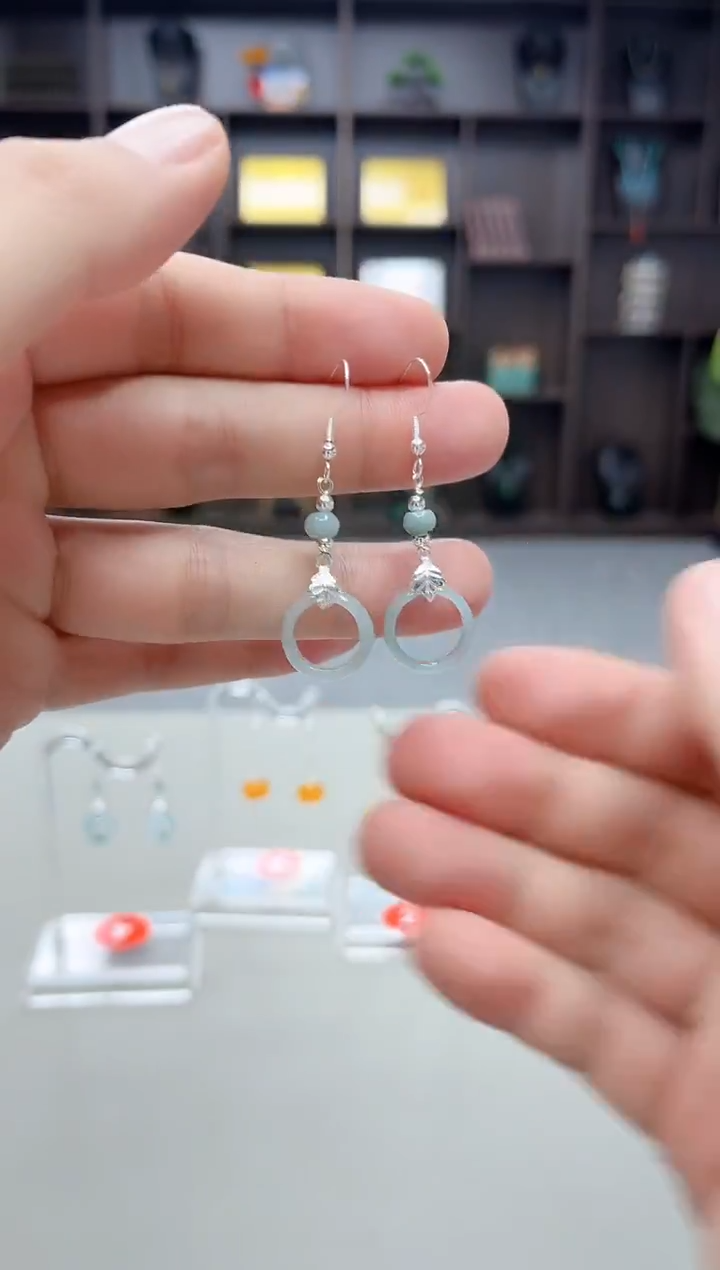 未镶嵌翡翠耳饰A24