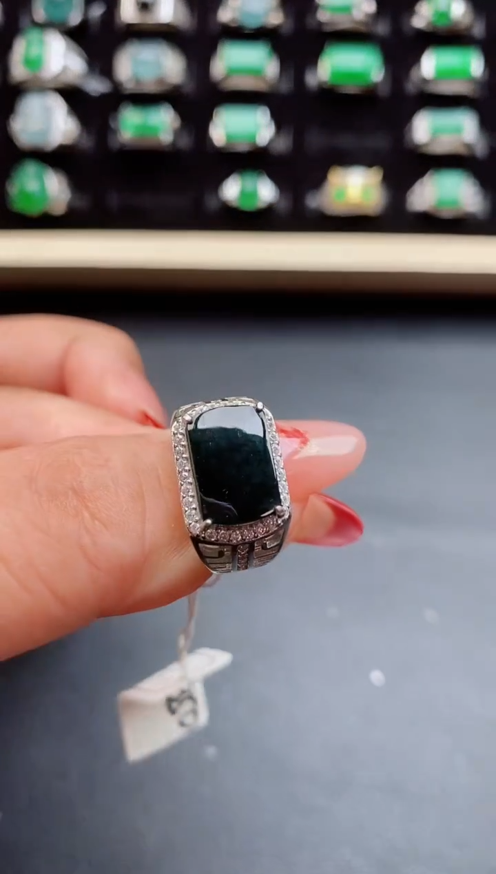 【闪购商品】翡翠戒指银S925镶嵌508550