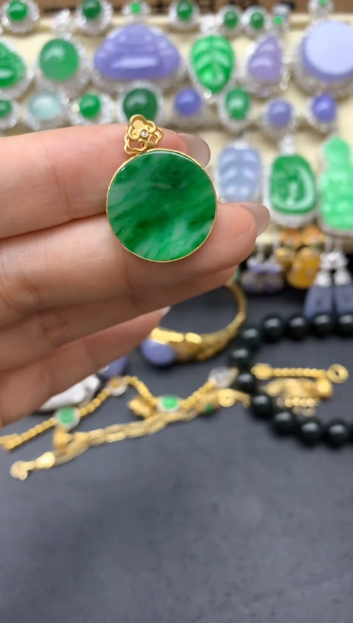 【闪购商品】翡翠颈饰18K金镶嵌206-中国好珍宝