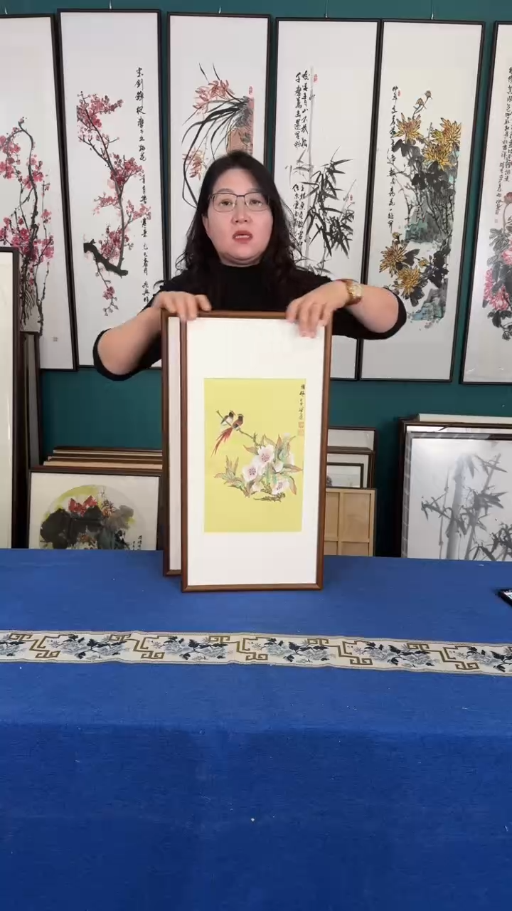 国画33*63山茶花