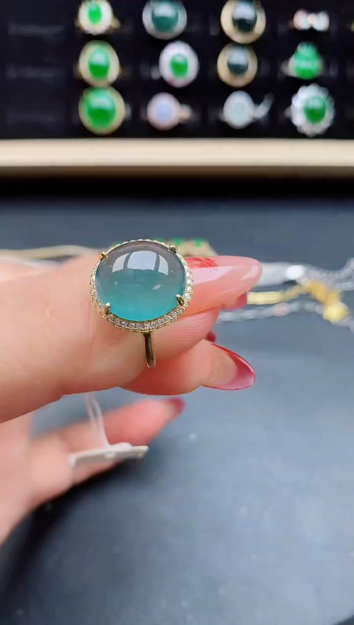 【闪购商品】翡翠戒指银S925镶嵌508550